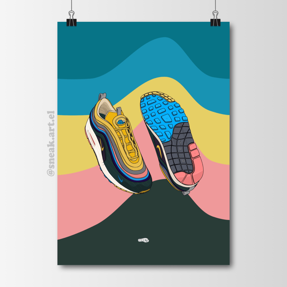 nike air max 97 drawing