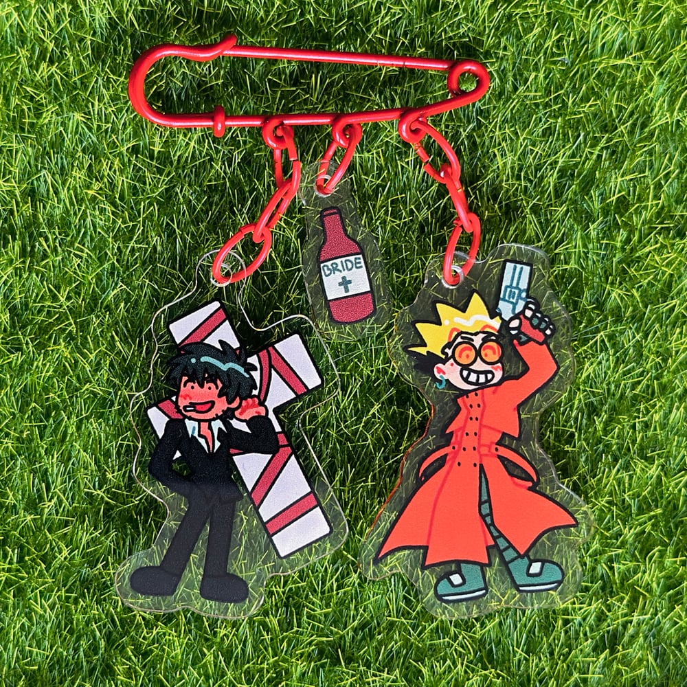 Trigun Vashwood Safety Pin Charm (PREORDER)