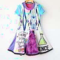 Image 2 of future rocket scientist science stem 6/7 courtneycourtney twirl twirly short sleeve dress smart edu