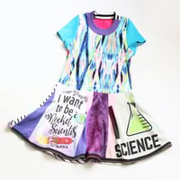 Image 1 of future rocket scientist science stem 6/7 courtneycourtney twirl twirly short sleeve dress smart edu
