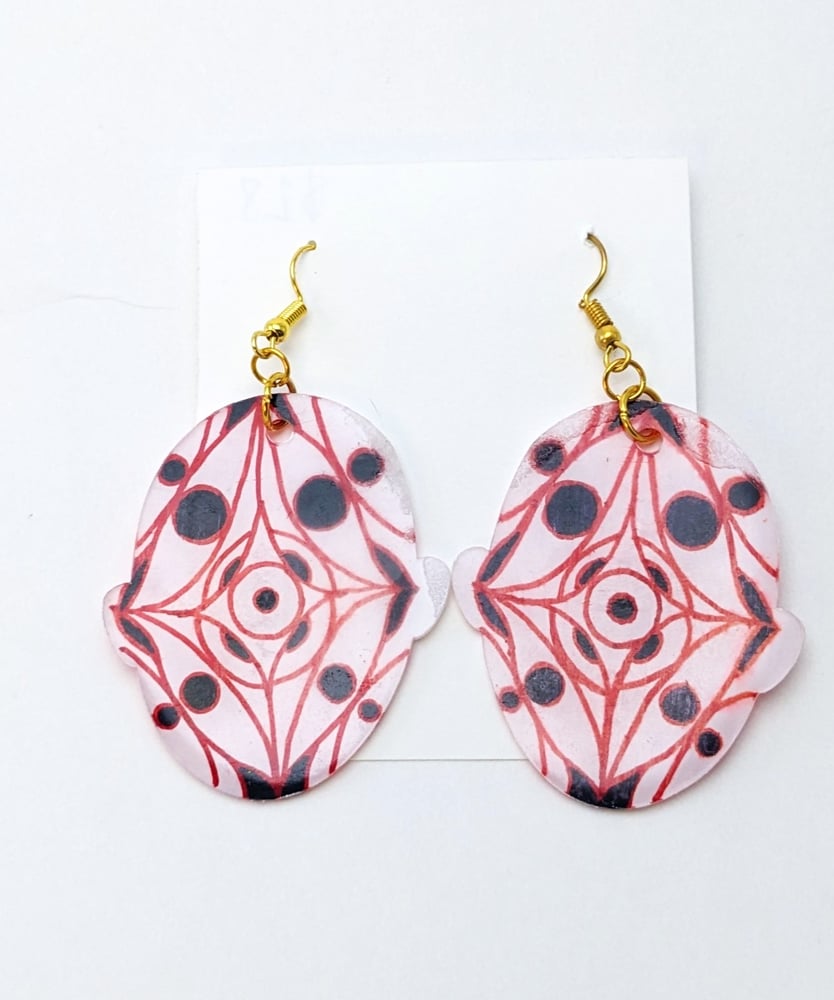 Image of Red Eyes Wide Open Earrings