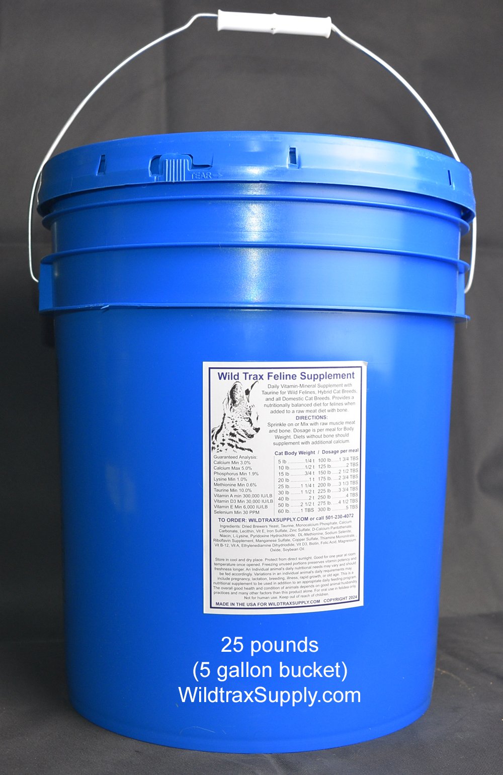 25 lbs Wildtrax Feline Supplement