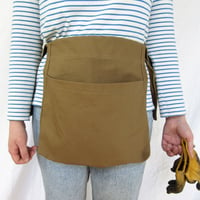 Image 5 of Gardeners Tool Belt Apron - Light Tan Canvas - Gift for Gardeners. No26:2