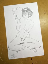 Image 2 of SMOKING NUDENIK Original sketch