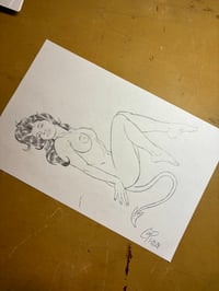 Image 2 of ON HER BACK DEVIL GIRL Original sketch