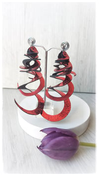 Image 1 of CURLS earrings - Rosso Metal - 25% off