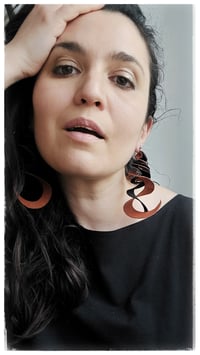 Image 5 of CURLS earrings - NeroCioccolato