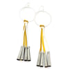 Cascading Fringe Earrings (Silver Edge)