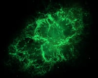 Image 9 of ‘Crab Nebula’  Makers Blank! Black shimmery to sparkling hues of blue-to-green Color shift!