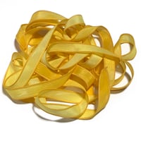 Image 1 of 1PC.  SUNFLOWERS 42" hand dyed wrist wrap bracelet silk ribbon by COLOR KISSED SILK