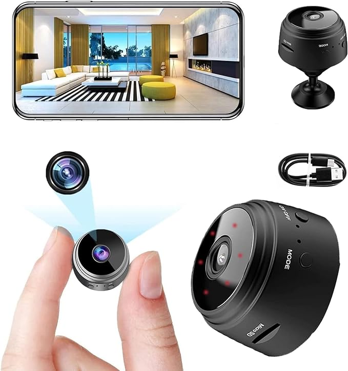 24/7 Surveillance: Indoor/Outdoor Mini Camera with Night Vision