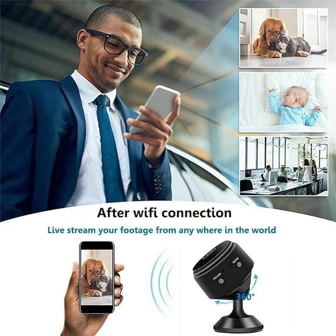 24/7 Surveillance: Indoor/Outdoor Mini Camera with Night Vision