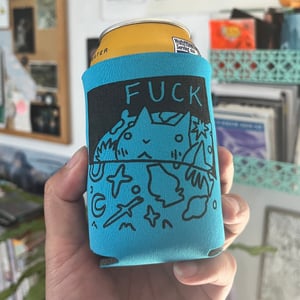 Image of Cussing Cat in Bed Drink Cozy