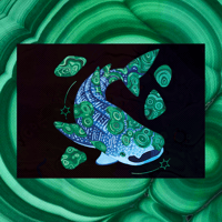 Malachite Whale Shark 5"x7" Fine Art Print