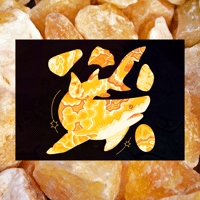 Honey Calcite Lemon Shark 5"x7" Fine Art Print