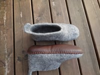 Image 1 of Natural home shoes with leather sole