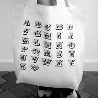 Image 1 of 'Alphabet Tote' by Vanessa Gee