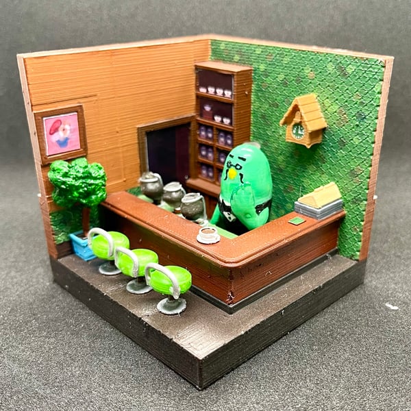 Image of The Roost Cafe Miniature Isometric Room