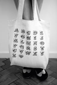 Image 2 of 'Alphabet Tote' by Vanessa Gee