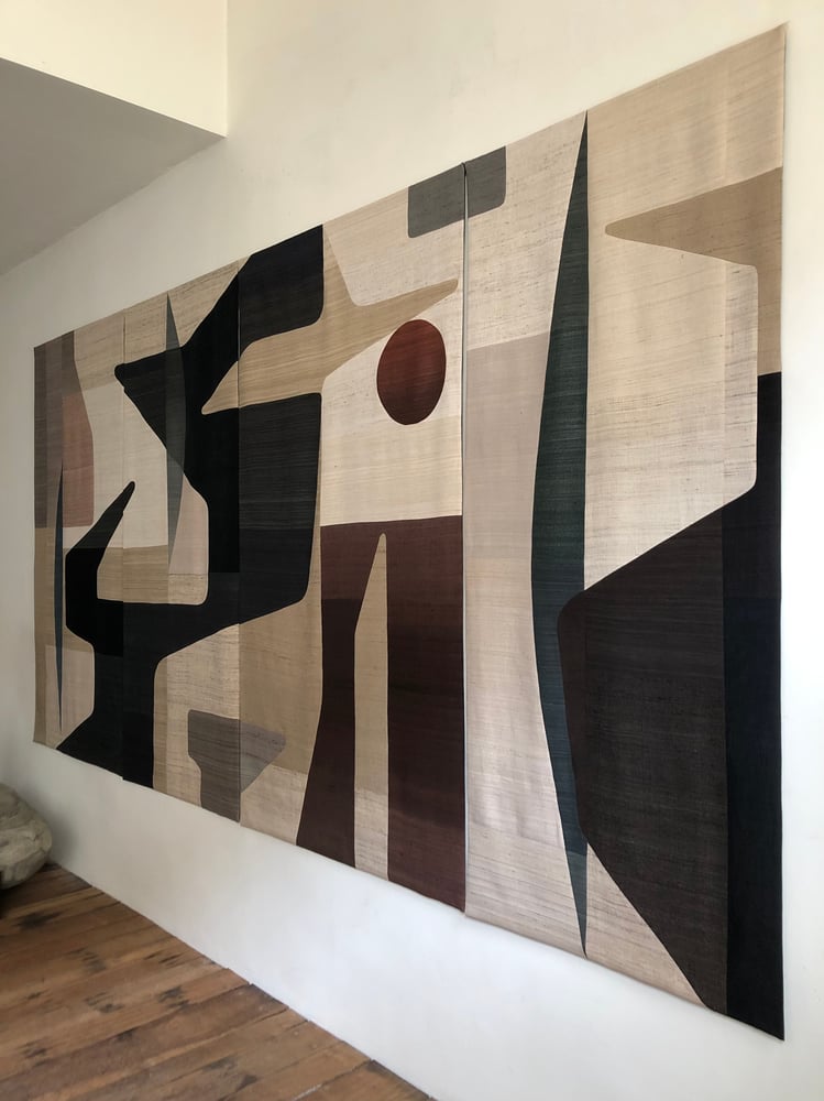 Image of very large silk tapestry