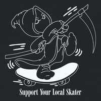 Image 4 of SUPPORT YOUR LOCAL SKATER T-SHIRT BLACK
