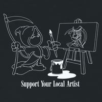 Image 4 of SUPPORT YOUR LOCAL ARTIST T-SHIRT BLACK