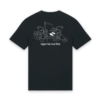 Image 2 of SUPPORT YOUR LOCAL MUSIC T-SHIRT BLACK
