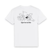 Image 2 of SUPPORT YOUR LOCAL MUSIC T-SHIRT WHITE