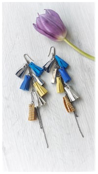 Image 2 of AFRODITE Cascata earrings - GialloBlu