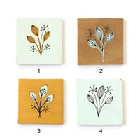 Image 2 of Tiny paintings with foliage - set of 4 panels