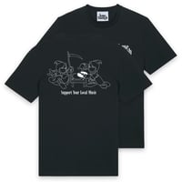 Image 1 of SUPPORT YOUR LOCAL MUSIC T-SHIRT BLACK