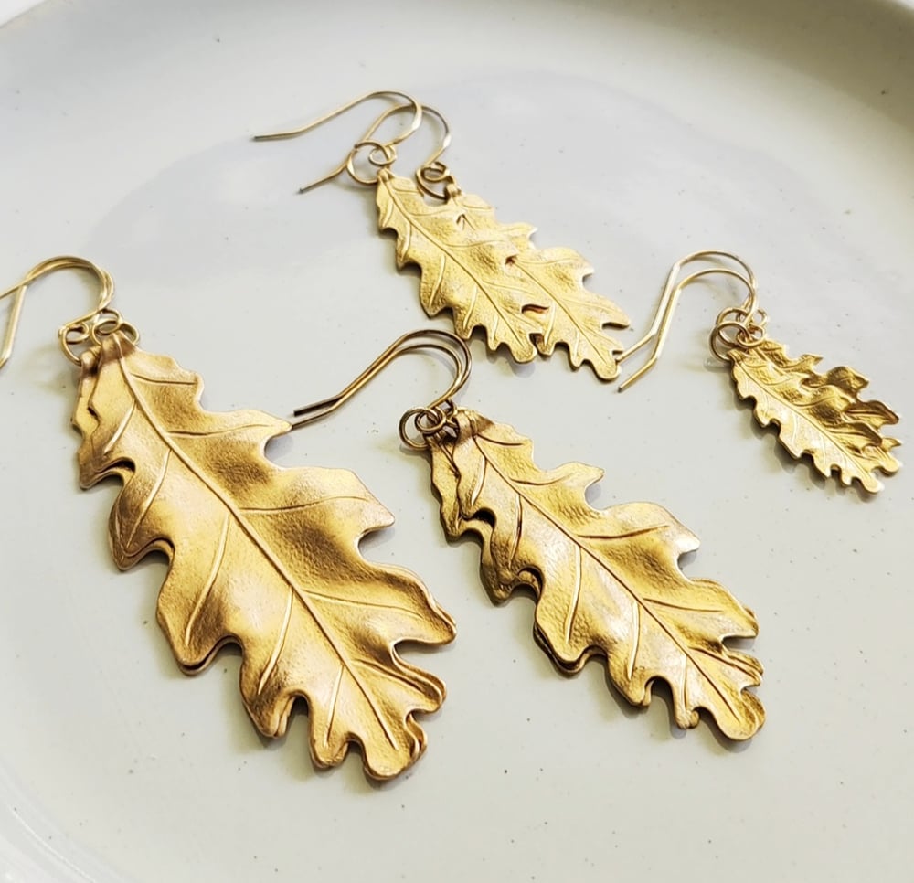 Image of Oak Leaf Earrings