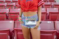 Image 3 of Upcycled Material From GG Handbags / Stadium Approved Clear Purse (Small)