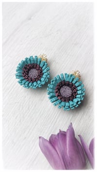 Image 4 of Anemone Pendant earrings - Aquaria