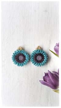 Image 6 of Anemone Pendant earrings - Aquaria