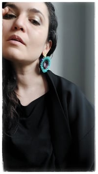 Image 3 of Anemone Pendant earrings - Aquaria