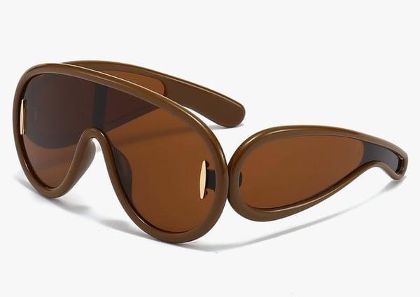 Image of Oversized brown glasses 