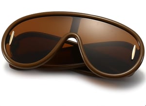 Image of Oversized brown glasses 