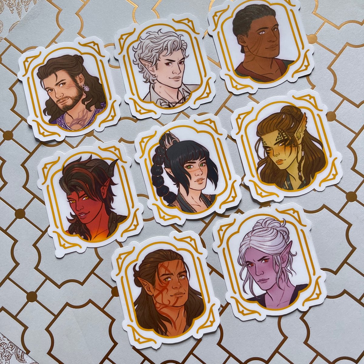 baldur's gate 3 portrait stickers