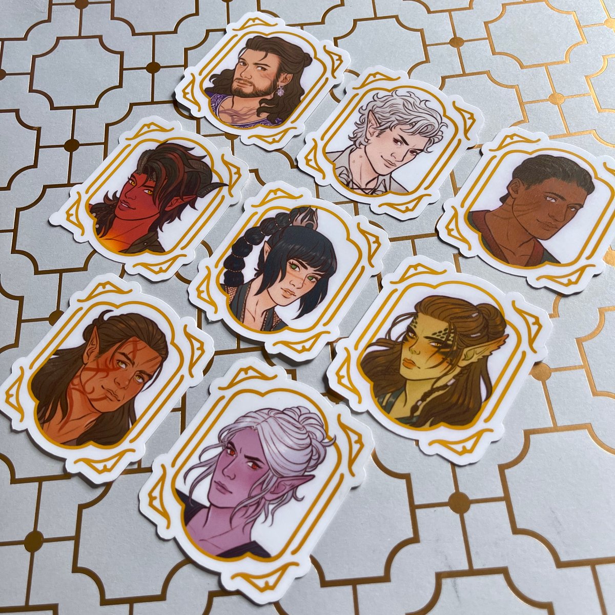 baldur's gate 3 portrait stickers