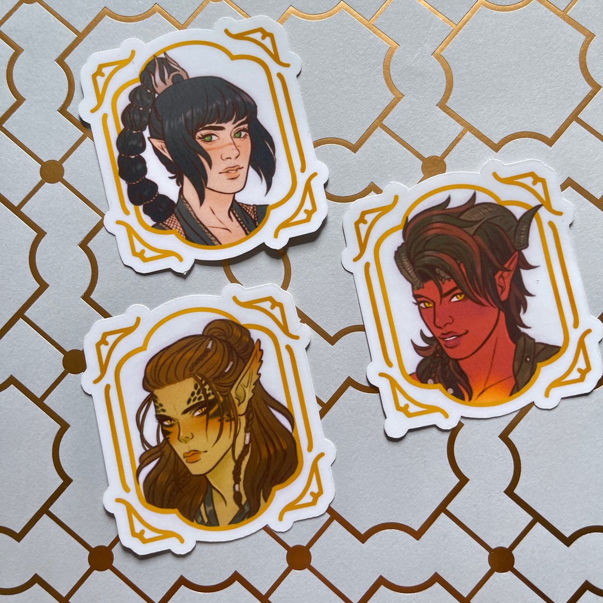 baldur's gate 3 portrait stickers