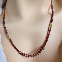 Image 2 of Multicolor spinel with darned and gold filled 18” #103