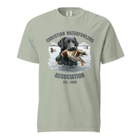 Image 3 of Christian Waterfowlers Black Lab Mallard Unisex garment-dyed heavyweight t-shirt 