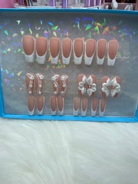 Image 1 of WHITE FRENCH GLITTER SET 
