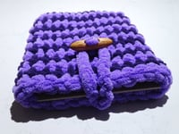 Image 2 of E-Reader Sleeve for Kindle Paperwhite with Soft Chenille Yarn (Purple)