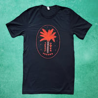 PALM TEE (SMALL LOGO PRINTED ON VINTAGE BLACK TEE)