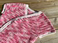 Image 5 of Short Sleeved Pink Cross Cardigan, Size S/M