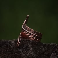 Image 3 of Copper Fern ring - adjustable size 6-8