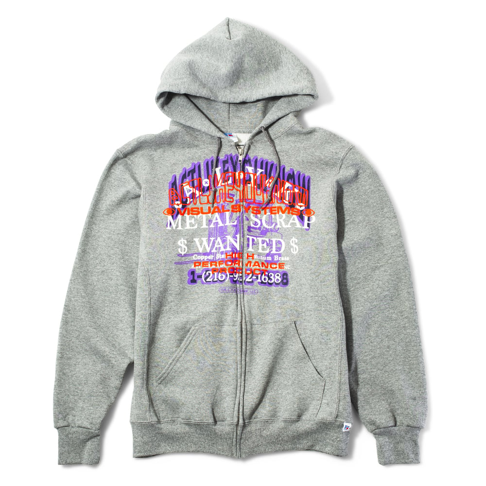 Image of Misprint Midweight Hooded Sweatshirt - Heather Gray