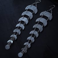 Image 1 of Crescent Ladder Earrings - Aluminum